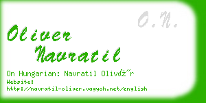 oliver navratil business card